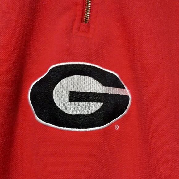 Vintage Georgia Bulldogs Nike Half-Zip Pullover Jacket - Red - Picture 3 of 7